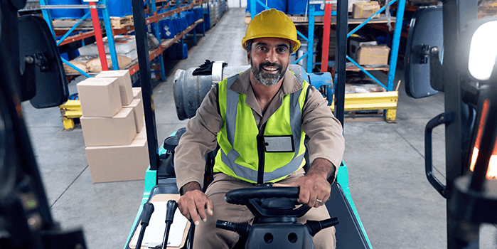 Gás para empilhadeira em salto